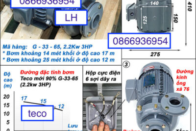 May Bom Teco Gia Re 3hp 2 2kw 76